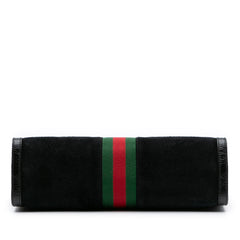 Medium Suede Ophidia Web Chain Shoulder Bag