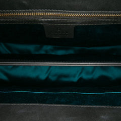 Medium Suede Ophidia Web Chain Shoulder Bag