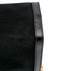Medium Suede Ophidia Web Chain Shoulder Bag