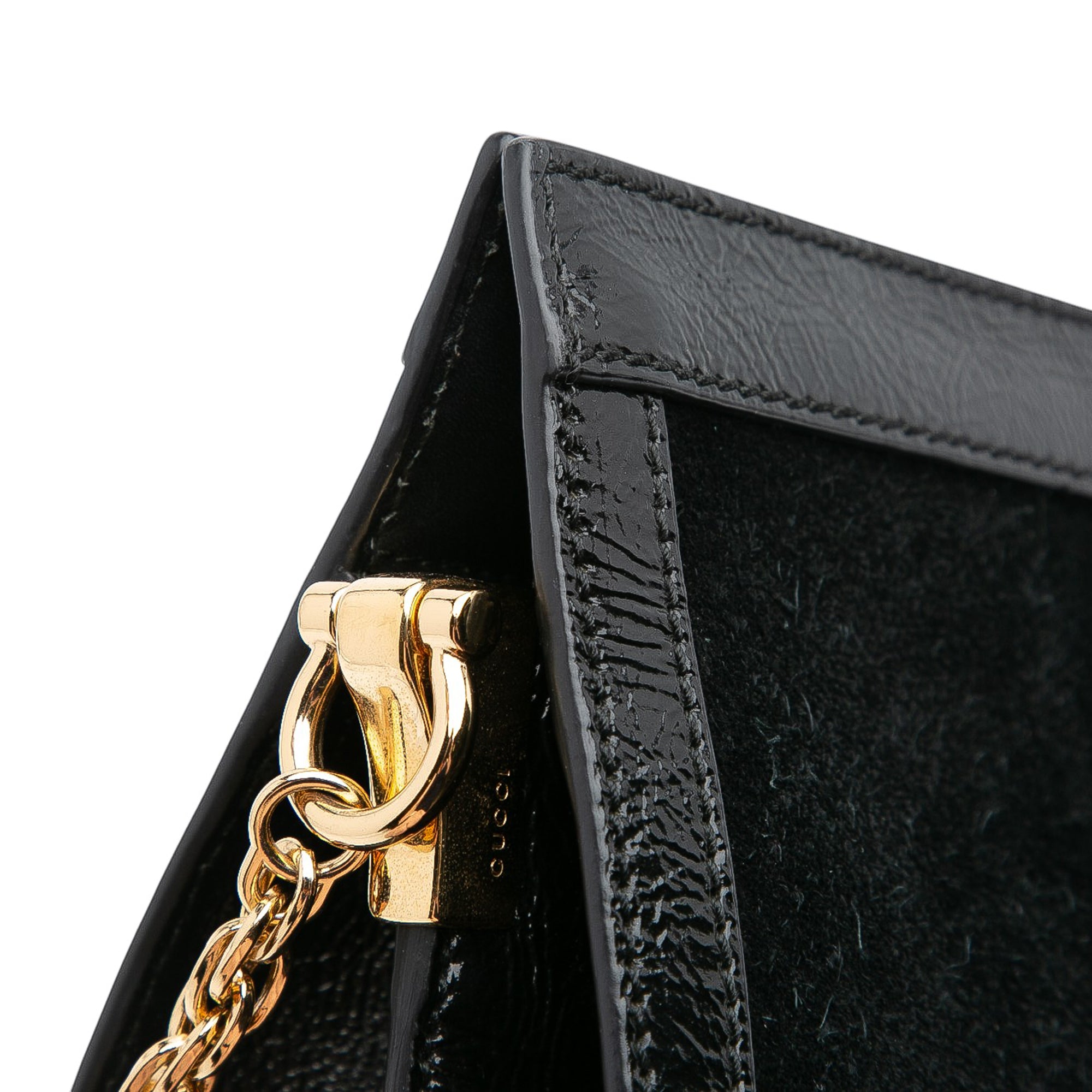 Medium Suede Ophidia Web Chain Shoulder Bag