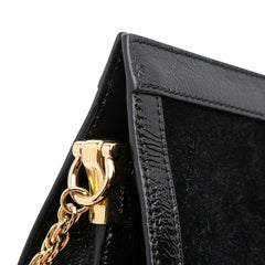 Medium Suede Ophidia Web Chain Shoulder Bag
