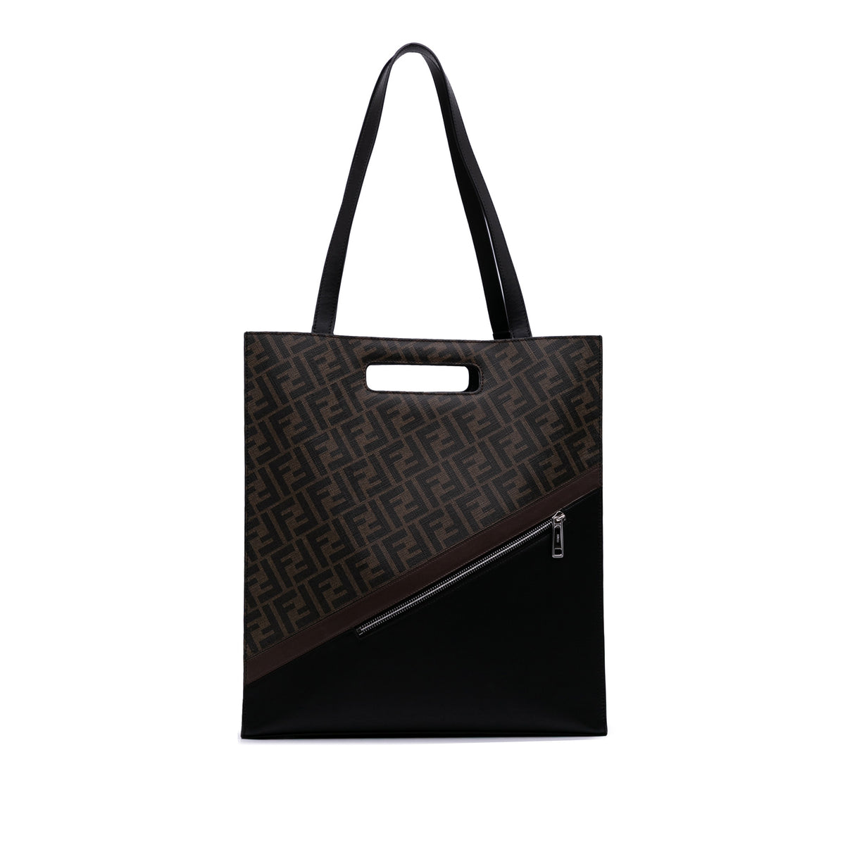 Zucca Coated Canvas 1974 Diagonal Shopping Tote