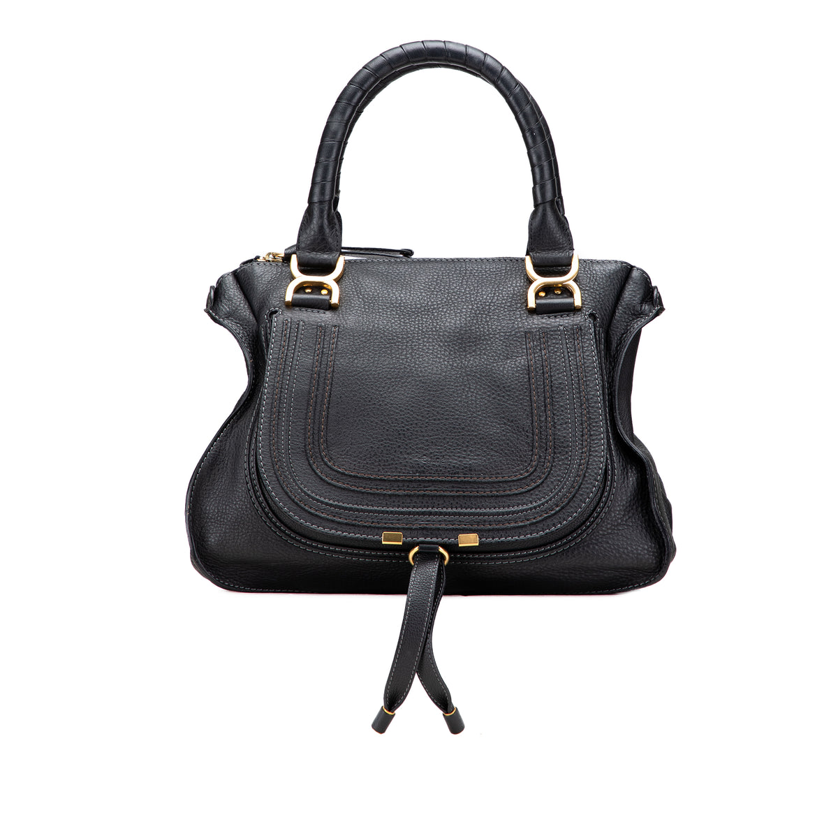 Medium Leather Marcie Satchel