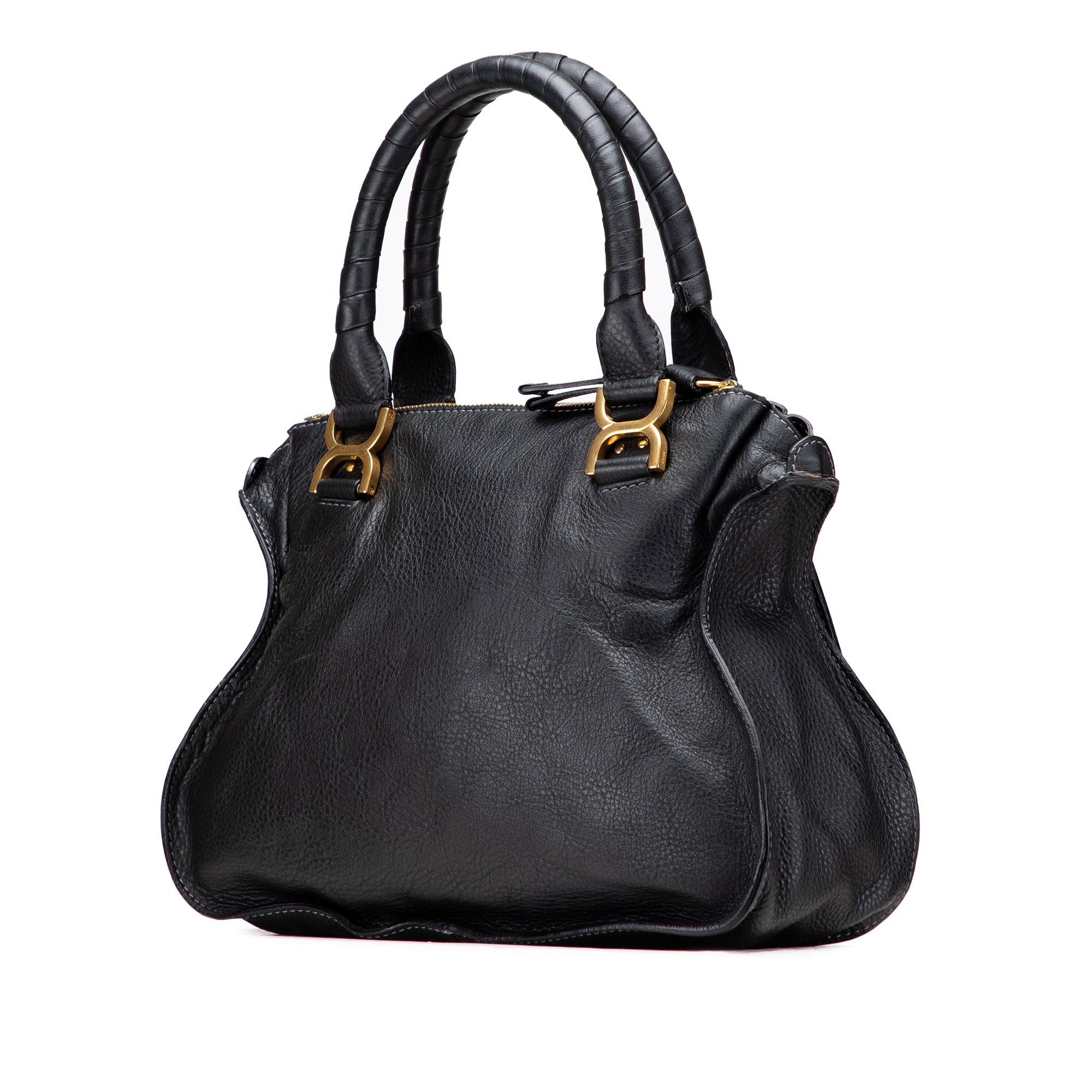 Medium Leather Marcie Satchel