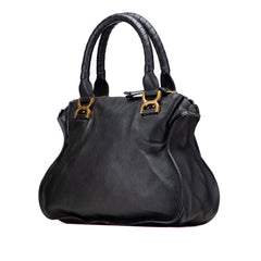 Medium Leather Marcie Satchel