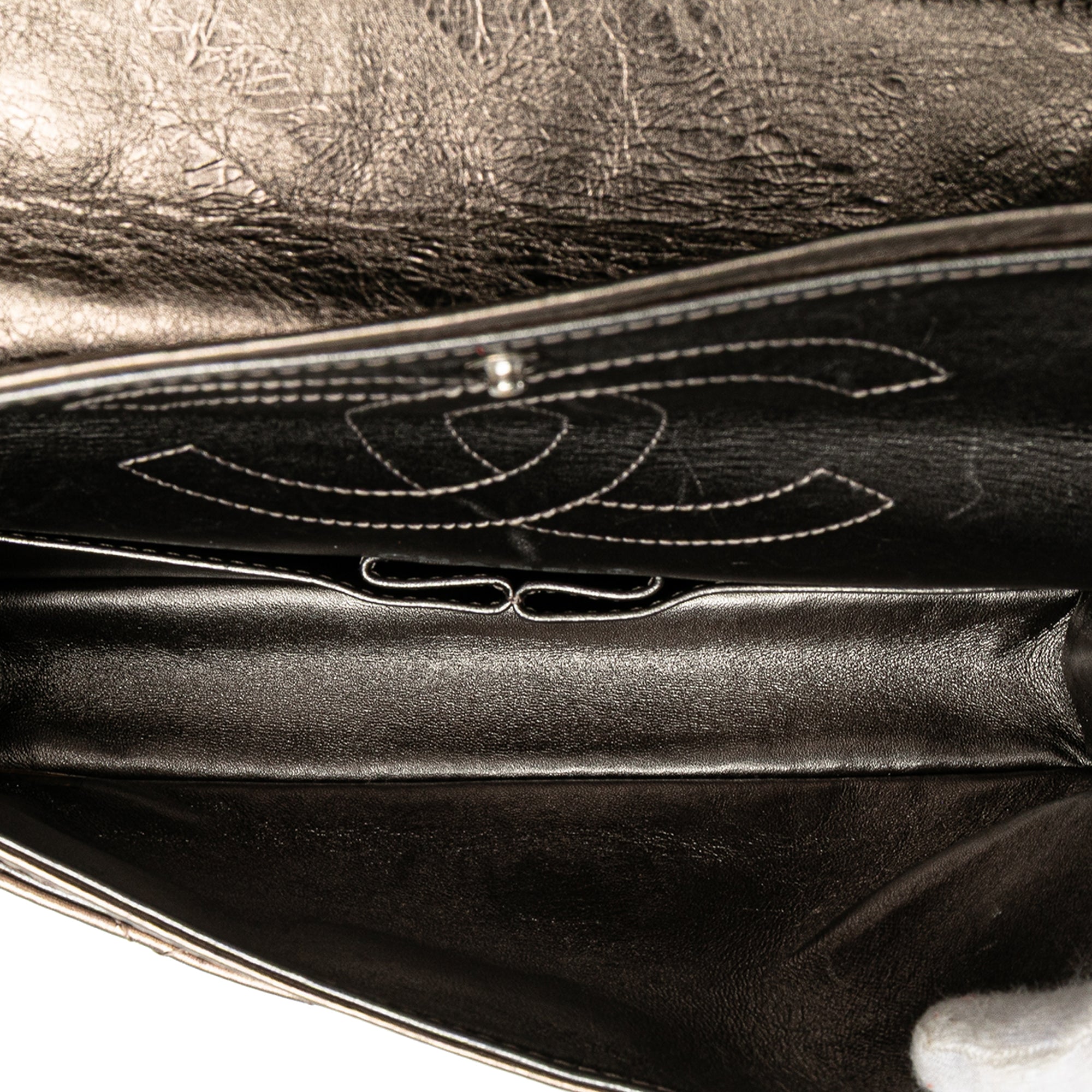 Reissue 2.55 Aged Metallic Calfskin Double Flap 225