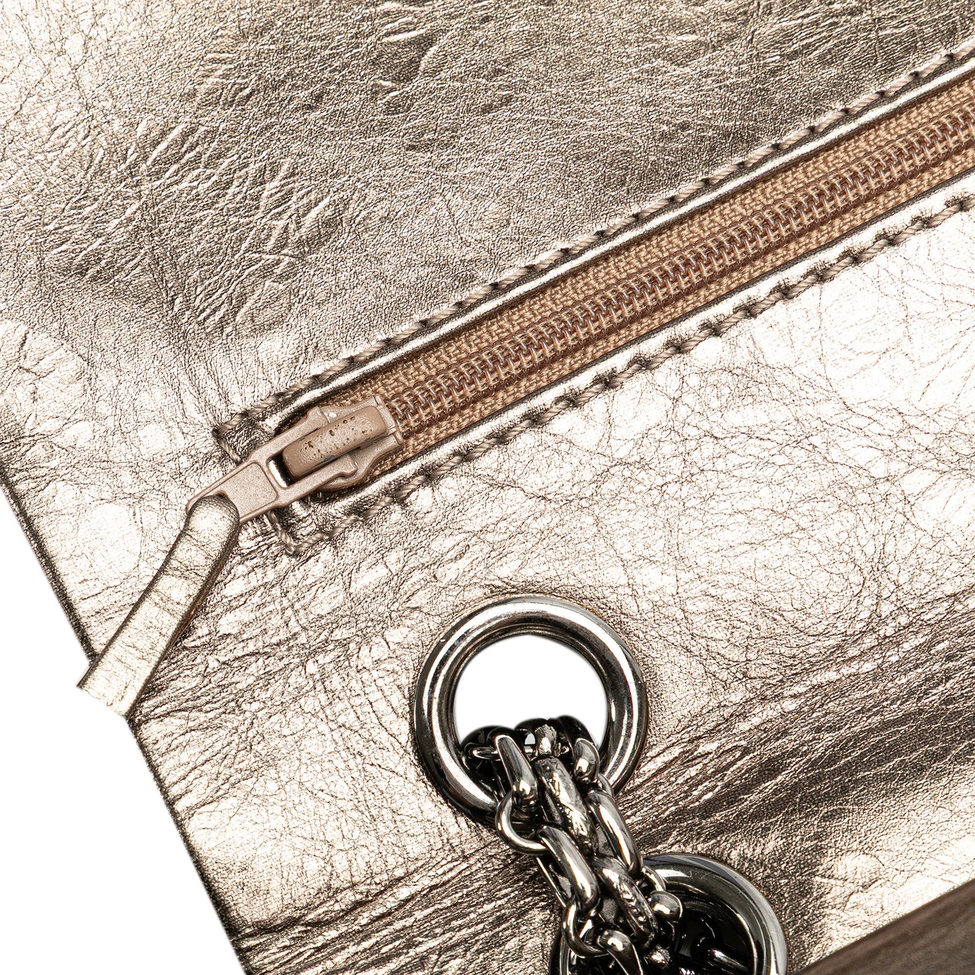 Reissue 2.55 Aged Metallic Calfskin Double Flap 225