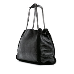 Medium Patent Shearling Soho Chain Tote