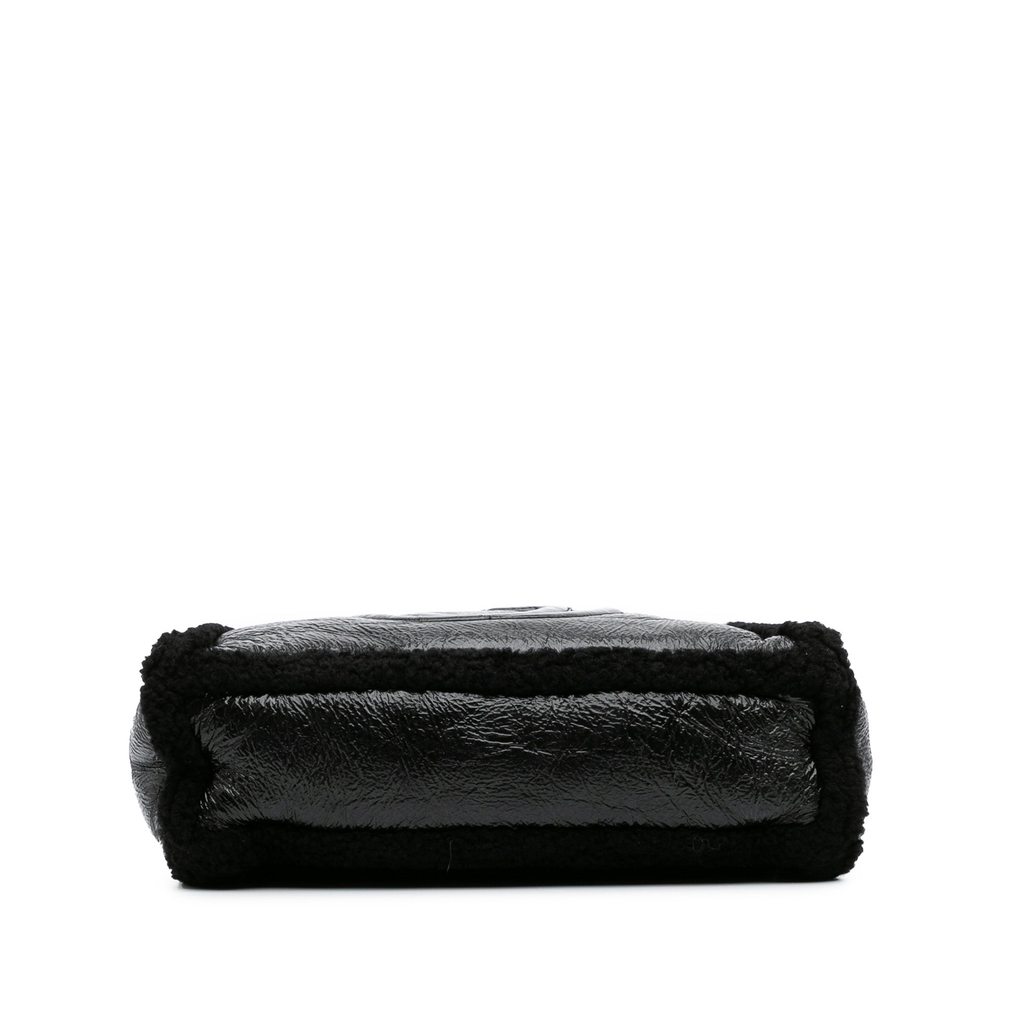 Medium Patent Shearling Soho Chain Tote