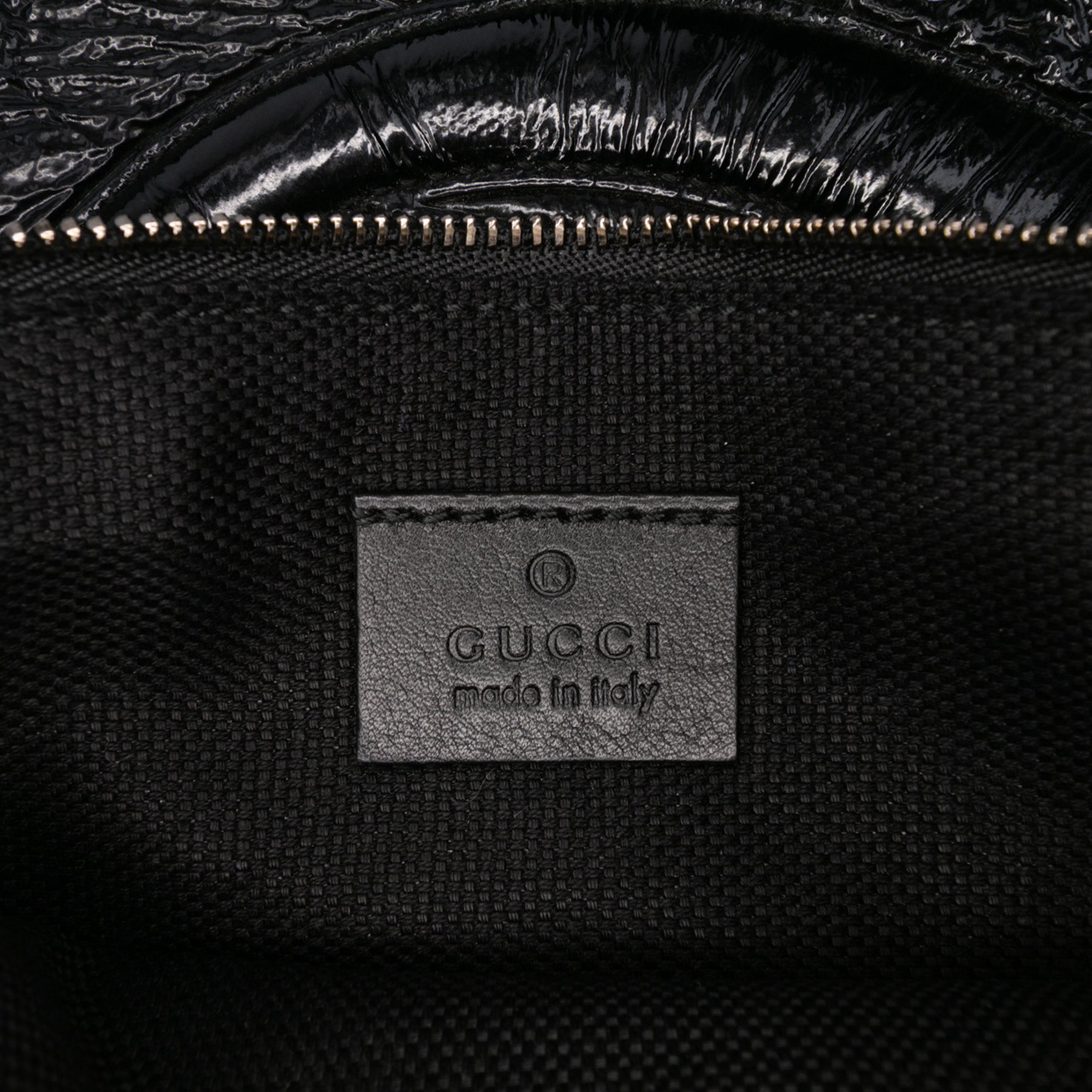 Medium Patent Shearling Soho Chain Tote