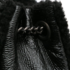 Medium Patent Shearling Soho Chain Tote
