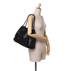 Medium Patent Shearling Soho Chain Tote