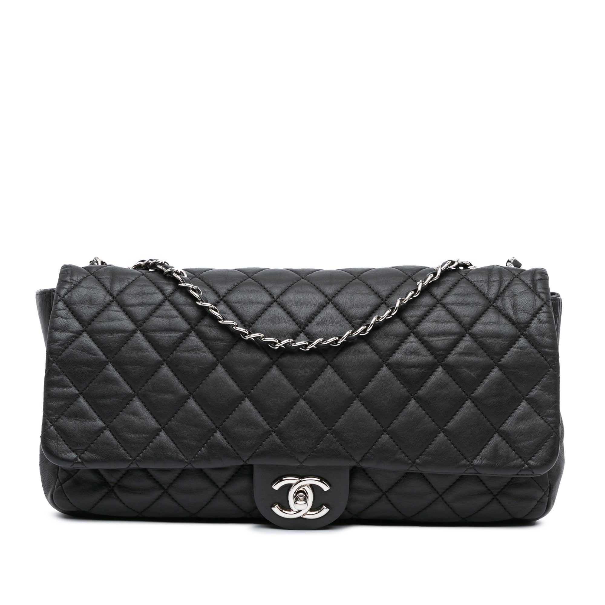 Jumbo Quilted Lambskin Coco Rain Flap