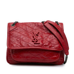 Baby Crinkled Calfskin Monogram Niki Bag