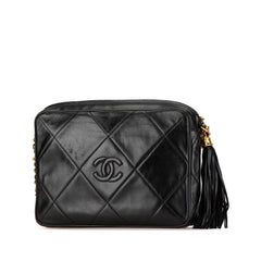 CC Quilted Lambskin Tassel Camera Bag