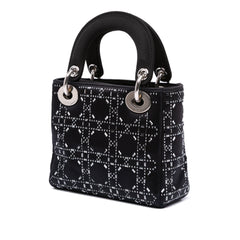 Mini Satin Cannage Strass Crystal Embellished Lady Dior