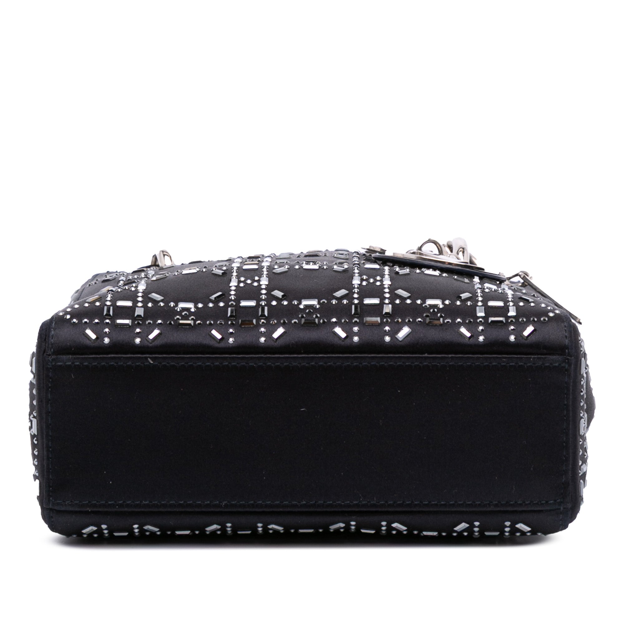 Mini Satin Cannage Strass Crystal Embellished Lady Dior