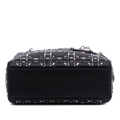 Mini Satin Cannage Strass Crystal Embellished Lady Dior