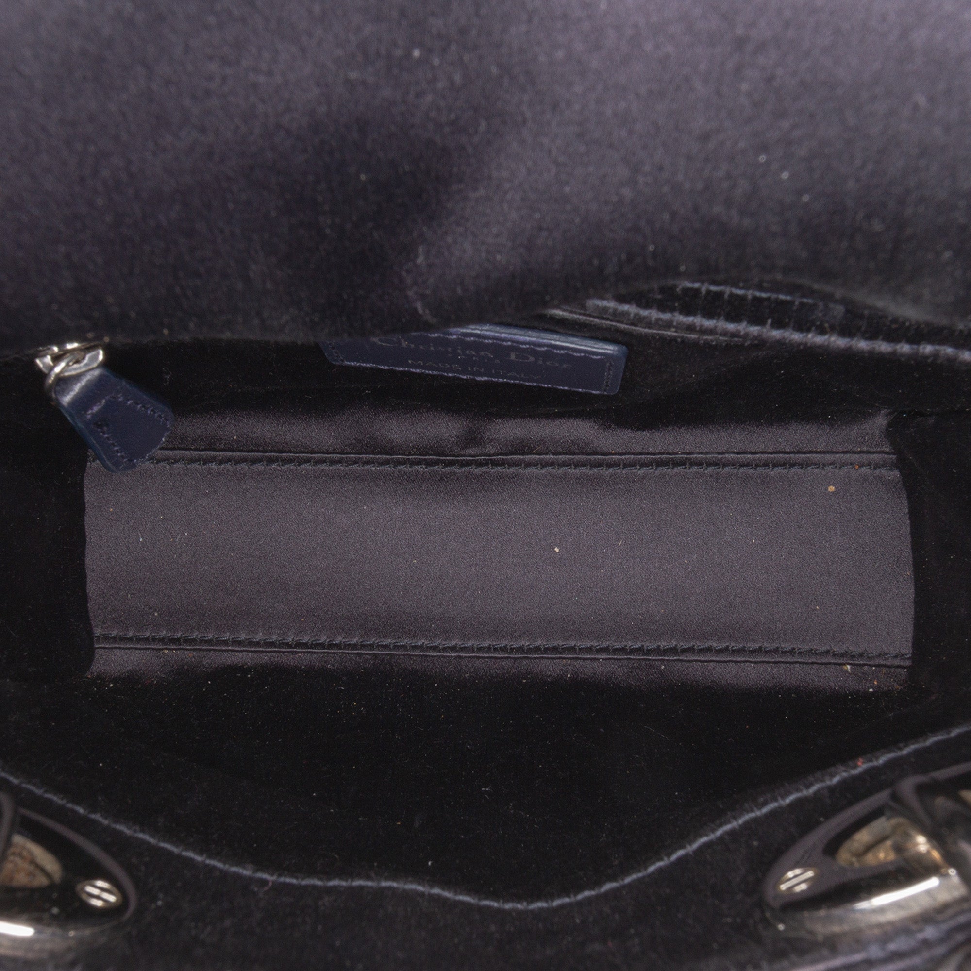 Mini Satin Cannage Strass Crystal Embellished Lady Dior