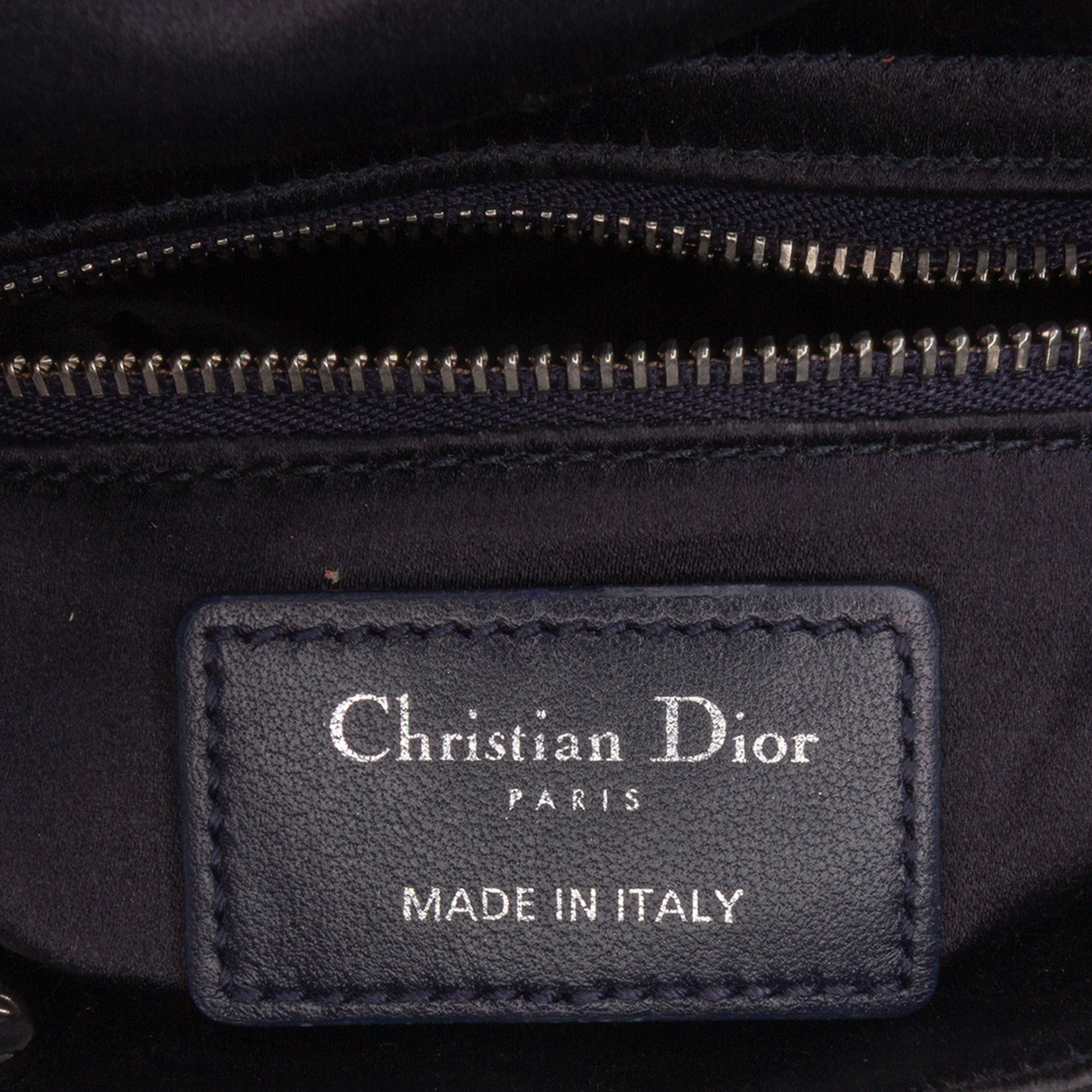 Mini Satin Cannage Strass Crystal Embellished Lady Dior