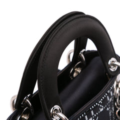 Mini Satin Cannage Strass Crystal Embellished Lady Dior