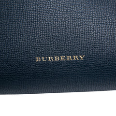 Medium Leather and House Check Banner Satchel