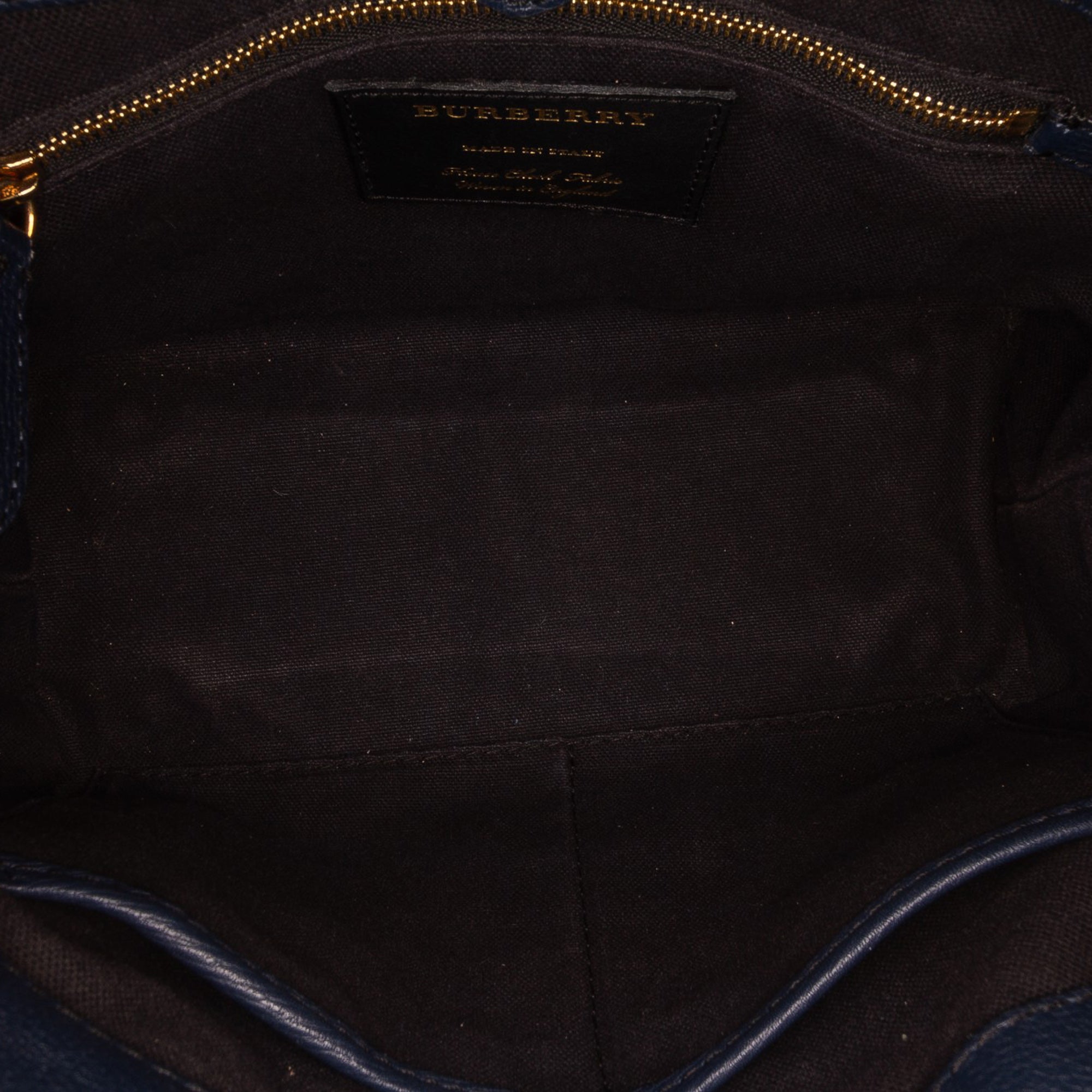 Medium Leather and House Check Banner Satchel