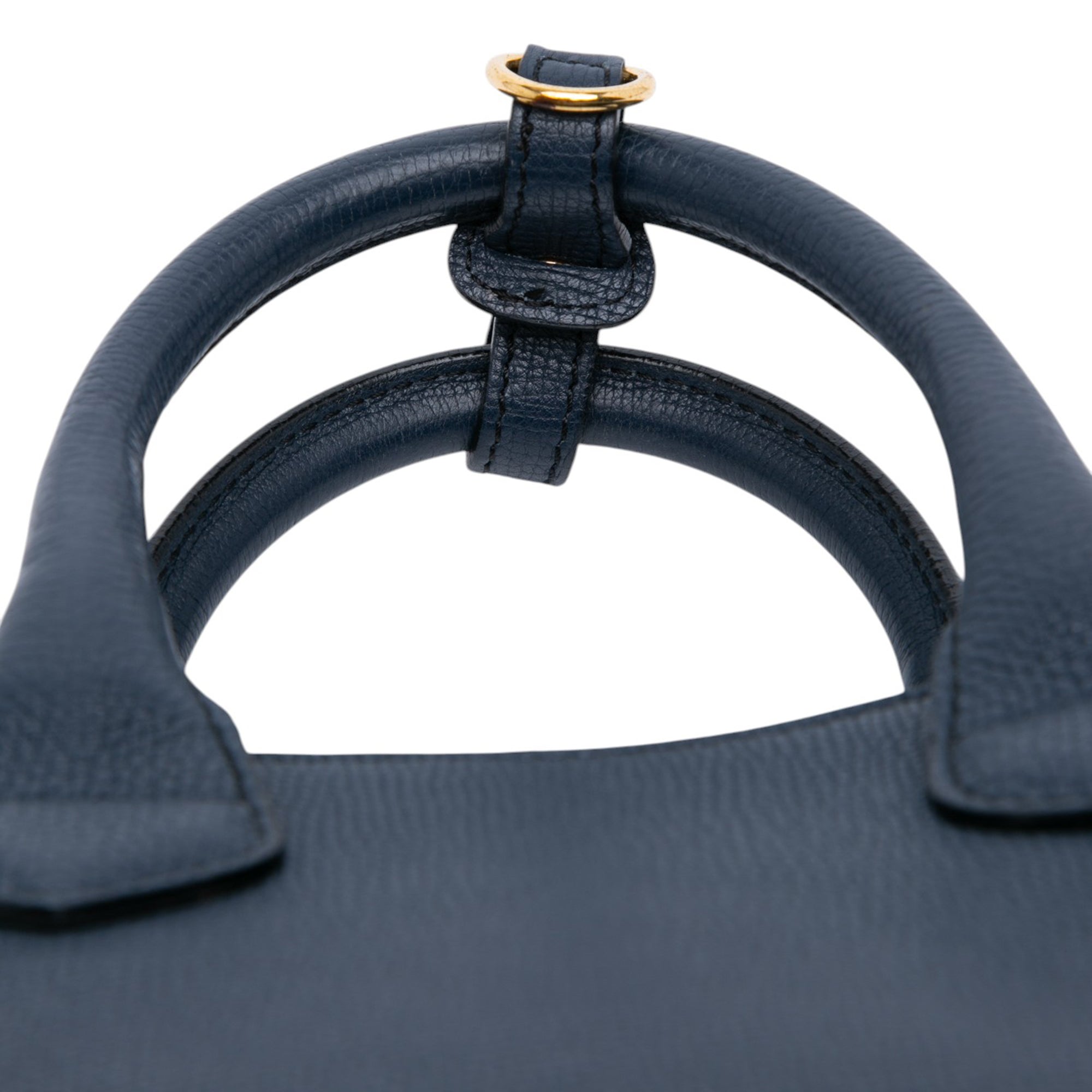 Medium Leather and House Check Banner Satchel