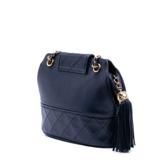 CC Quilted Lambskin Tassel Flap