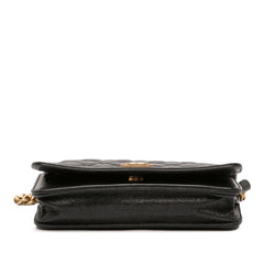 Quilted Caviar Boy Wallet on Chain