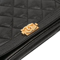 Quilted Caviar Boy Wallet on Chain