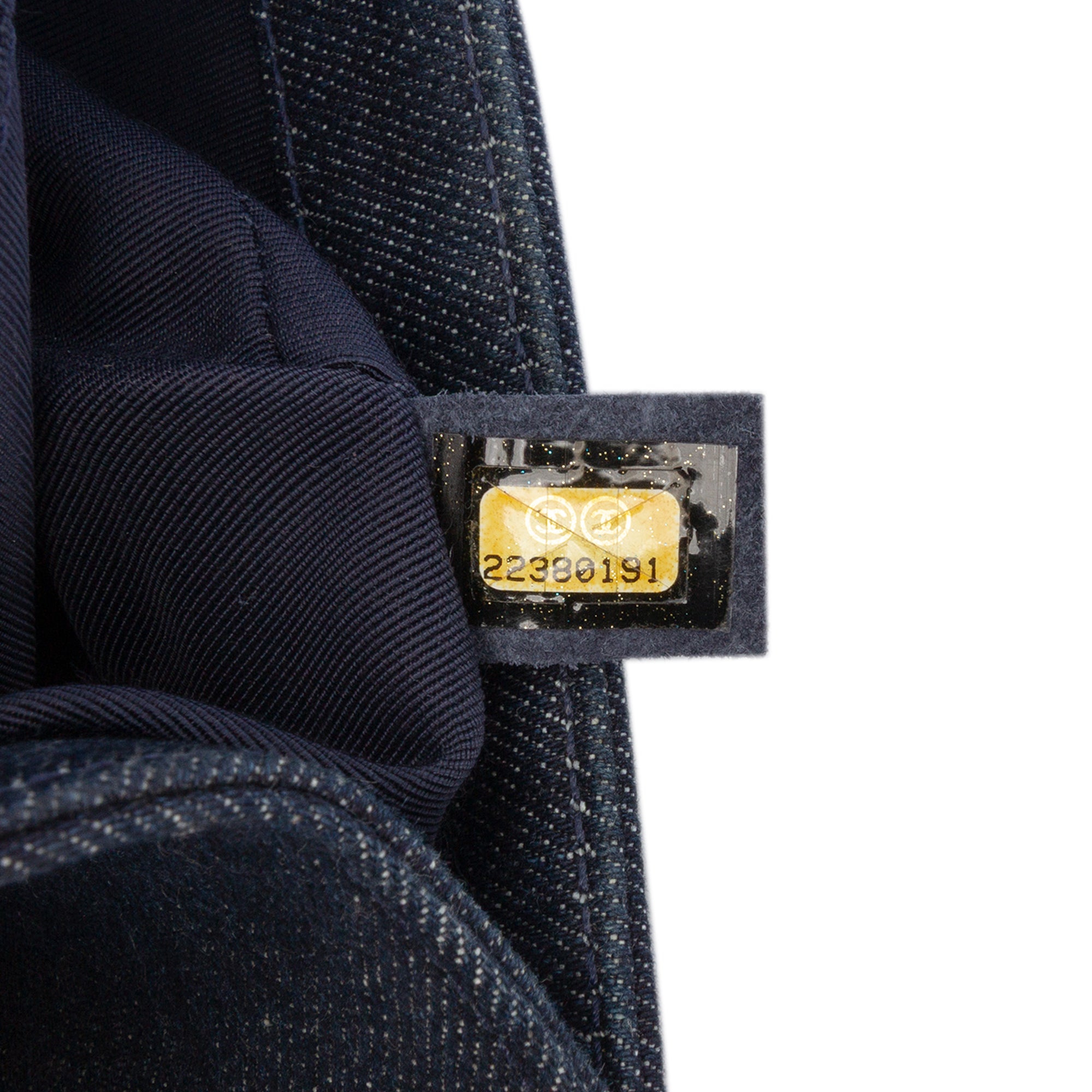 Small Quilted Denim and Tweed Boy Flap