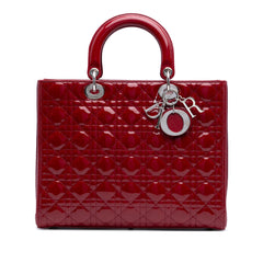 Large Patent Cannage Lady Dior