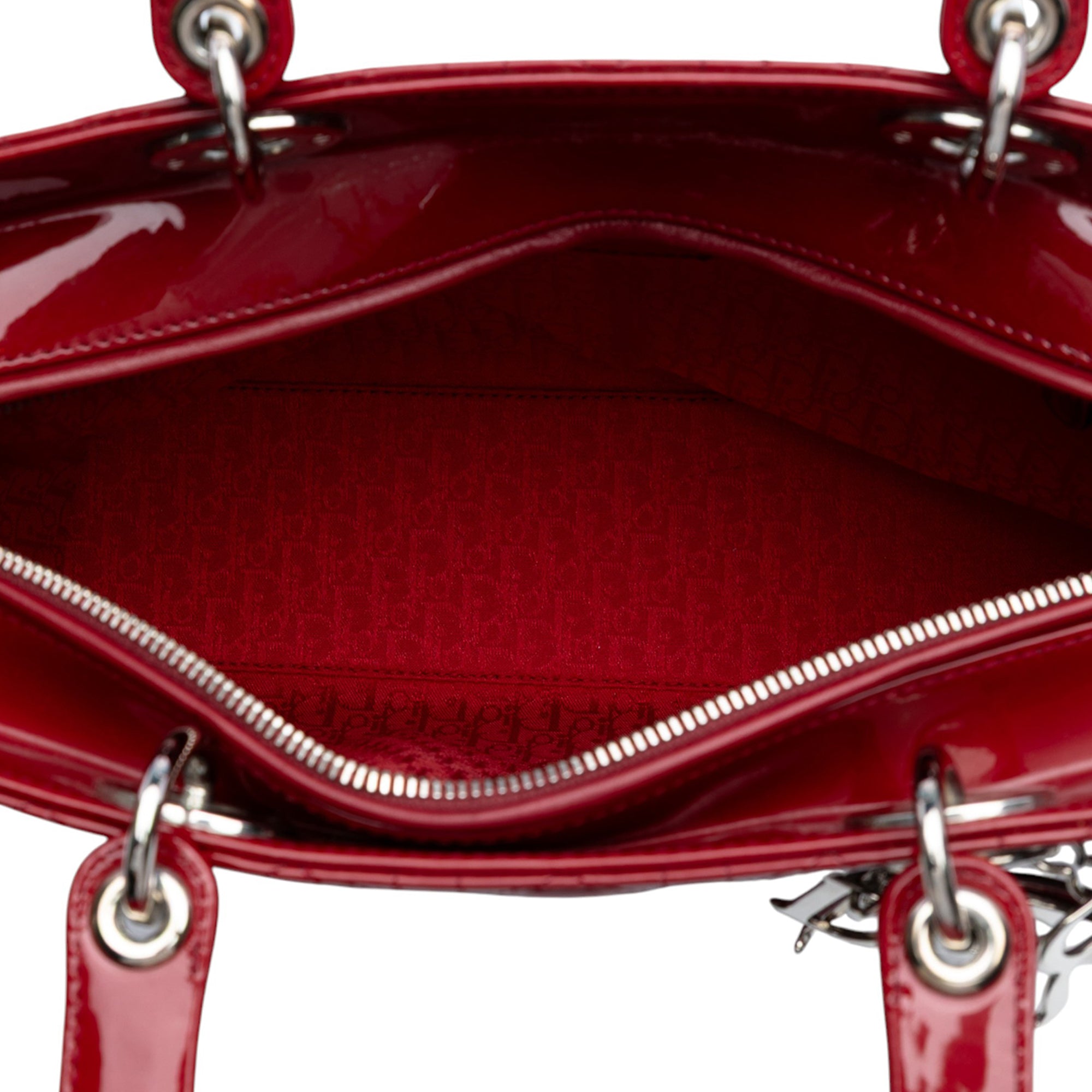 Large Patent Cannage Lady Dior