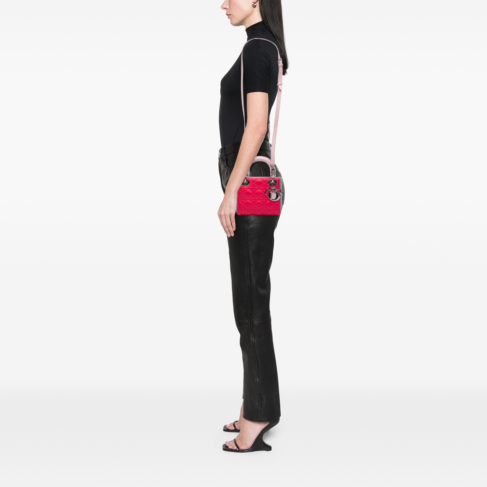 Mini Tricolor Lambskin Cannage Lady Dior