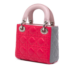 Mini Tricolor Lambskin Cannage Lady Dior