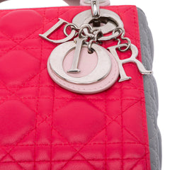 Mini Tricolor Lambskin Cannage Lady Dior