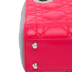 Mini Tricolor Lambskin Cannage Lady Dior
