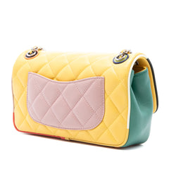 Small CC Quilted Multicolor Lambskin Acrylic Cuba Flap