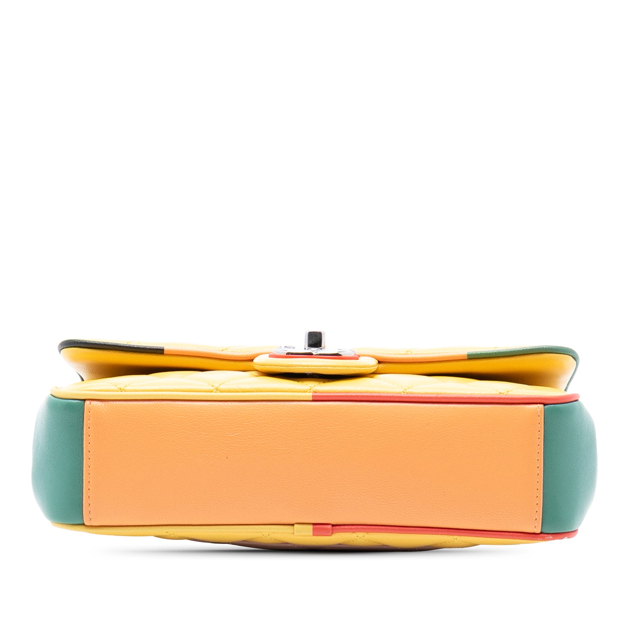 Small CC Quilted Multicolor Lambskin Acrylic Cuba Flap