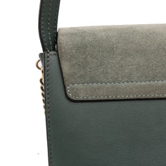 Small Suede and Calfskin Faye Crossbody