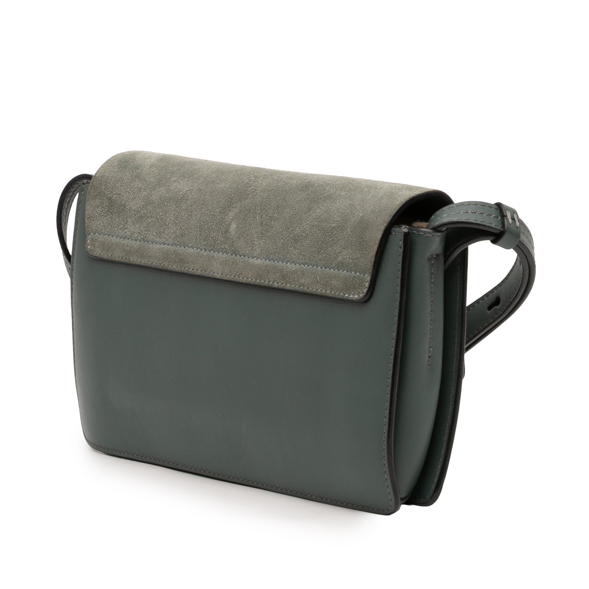 Small Suede and Calfskin Faye Crossbody