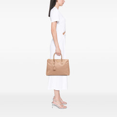 Large Saffiano Lux Galleria Double Zip Satchel