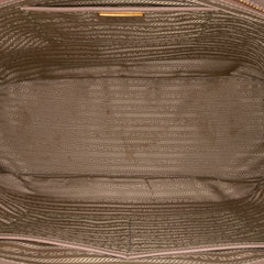 Large Saffiano Lux Galleria Double Zip Satchel