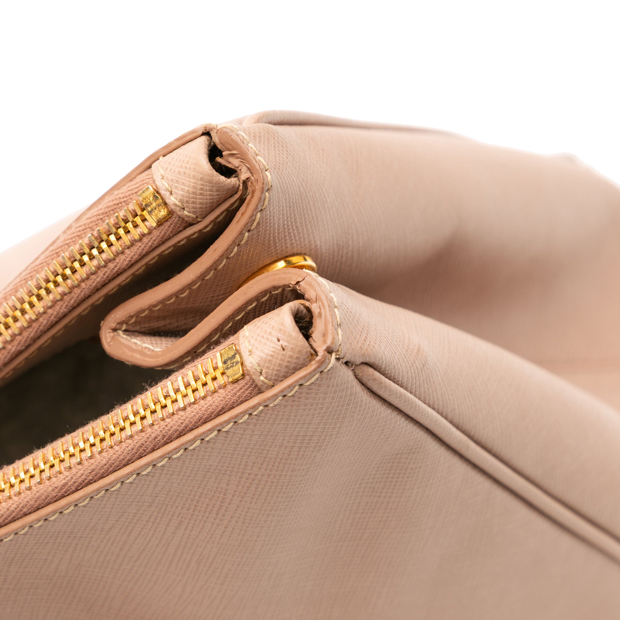 Large Saffiano Lux Galleria Double Zip Satchel