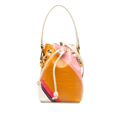 FF Embossed Striped Mini Mon Tresor Bucket Bag