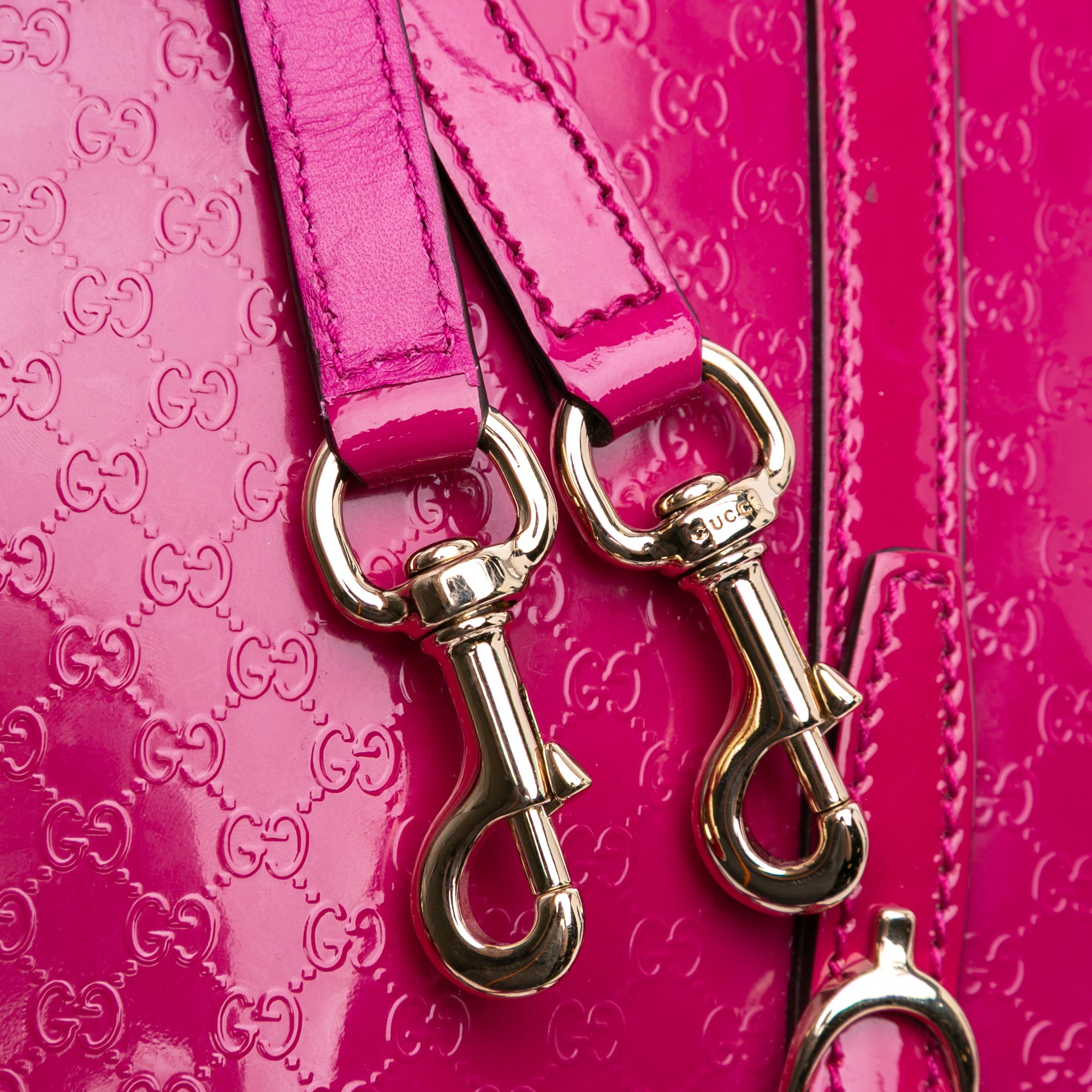 Medium Microguccissima Patent Nice Dome Satchel