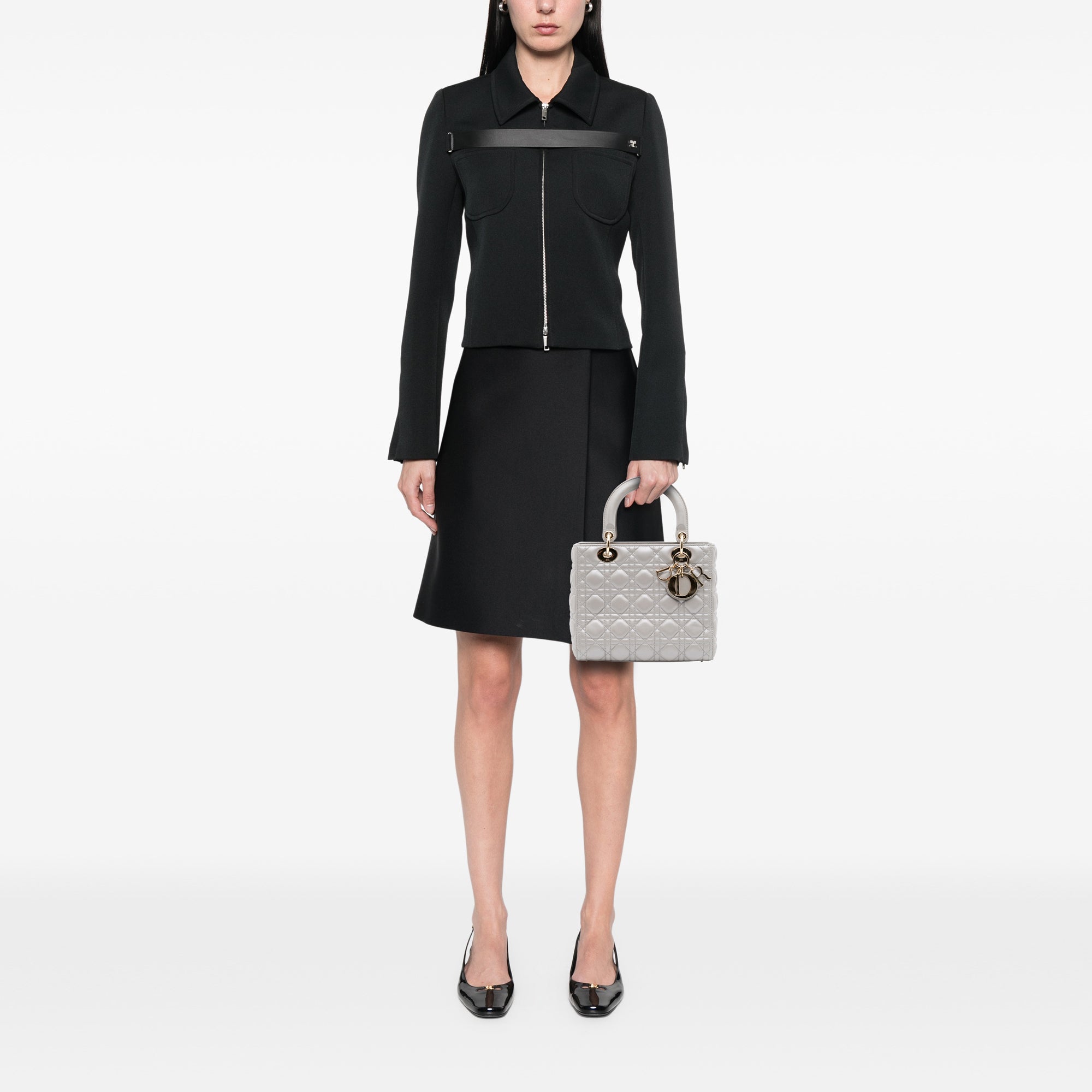 Medium Lambskin Cannage Lady Dior