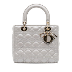 Medium Lambskin Cannage Lady Dior