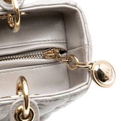 Medium Lambskin Cannage Lady Dior